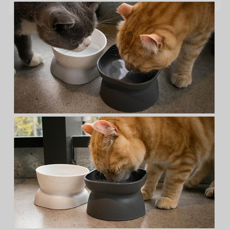 Elevated Non-Slip Pet Bowls For Cats Food Water Bowl Cats Bowl Pet Feeding Cats Dogs Feeder Neck Guard Stand
