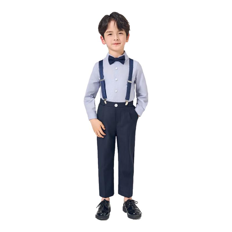 Completo Formale con Bretelle per Bambini Romon per Esibizioni e Laurea