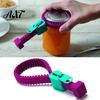 Kitchen Gadget for Seniors Silicone Zipper Jar Opener, Adjustable Lid Gripper Bottles Jars, Non Slip Opener Weak Hands Cap Remover with Leverage