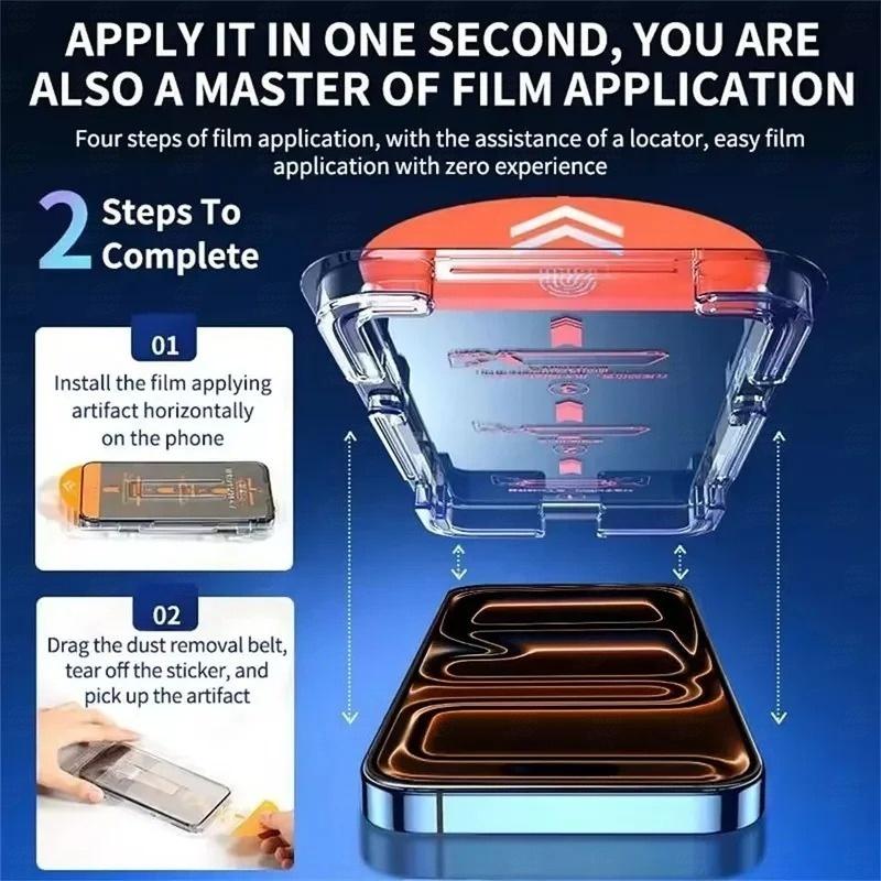3Pcs Privacy Screen Protector For iPhone 18 17 16 15 14 13 Pro Max Tempered Glass Dust Free Easy Installation Protective Glass Film