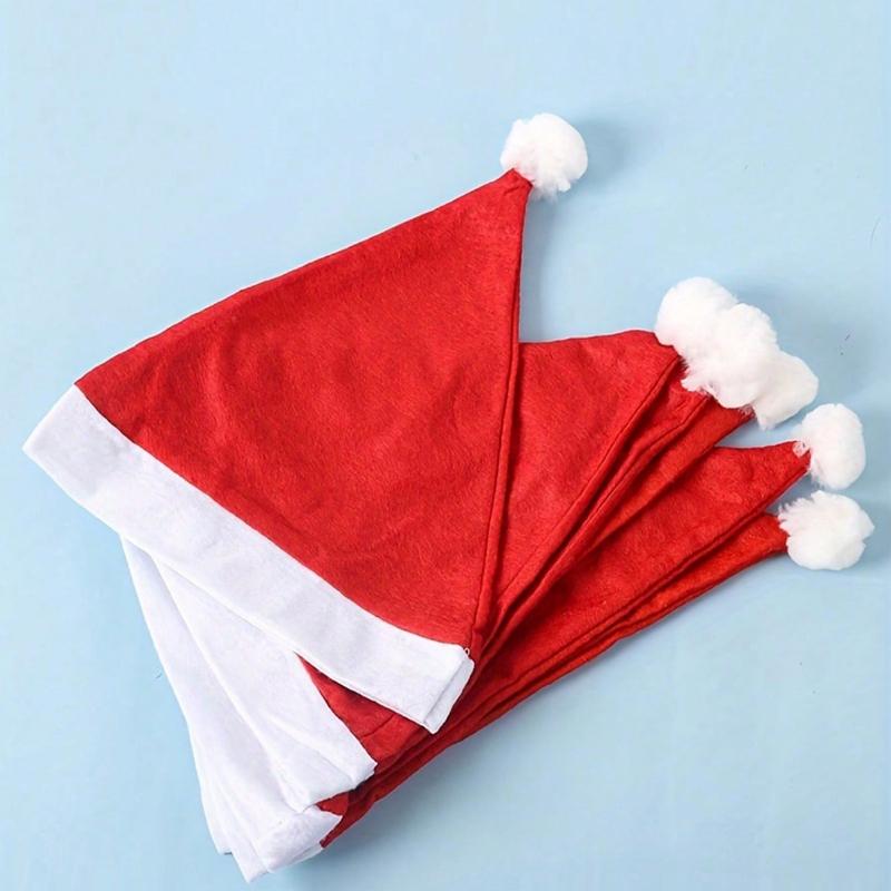 1pcs Classic Santa Claus Hat - Soft Polyester Fabric, Non-Stretch, 3 Styles - Perfect Gift For Coworkers And Office Parties, Christmas Costume