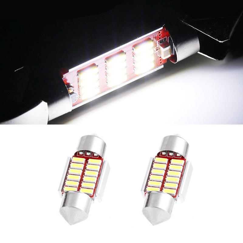 2Pcs 31Mm 4014 12Smd C5W Car Led Light Canbus Dome Interior Reading Lamp