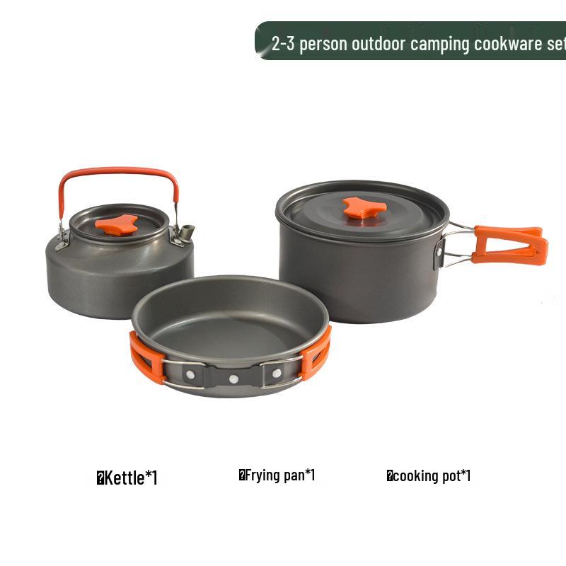 ARCSTG Dış Mekan Pişirme Seti: Taşınabilir Kamp Kettle'ı, Tava ve Vahşi Doğa Maceraları için Gereçler.