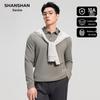 Shanshan Men's Autumn 10A Antibacterial Wool-Blend Pique Polo Shirt