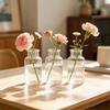 Yousheng Small Vases for Flowers, Mini Clear Glass Bud Vases, Mini Flower Vase for Wedding Table Centerpiece Home Decor,