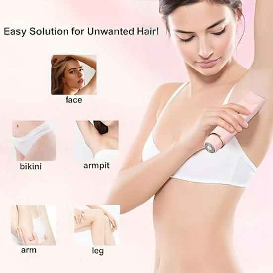 Waterproof Electric Women's Double Head Shaver for Bikini, Underarms, and Intimate Areas