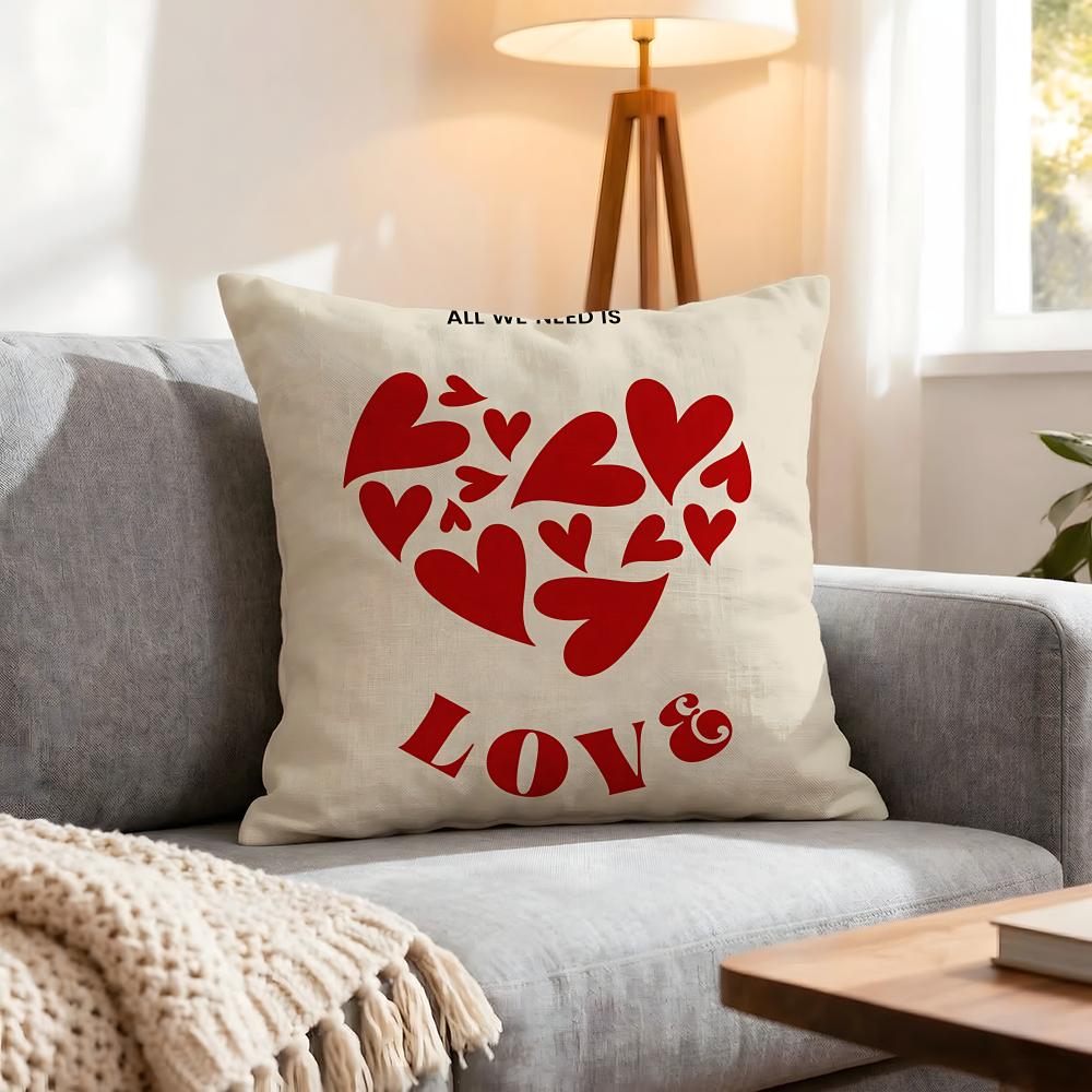 Holiday Valentine'S Day Cushion Cover 1Pcs Decorative Covers Soft Cushion Case For Sofa Couch Decor 40X40 45X45 Pillowcases