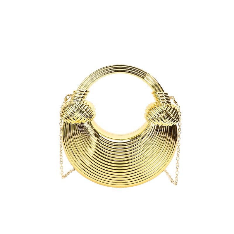 

Персонализированная акриловая сумка-лапша женская 2025 новая европейская и американская мода бриллиантовая нишевая портативная сумка-мессенджер прозрачная сумка-пельмень золотой