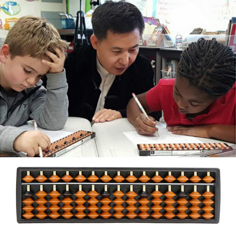 1 Stück Mathematisches Lernwerkzeug für Kinder Tragbar Chinesisch 15-stelliger Säulenabakus Arithmetik Soroban Rechnen Zählen