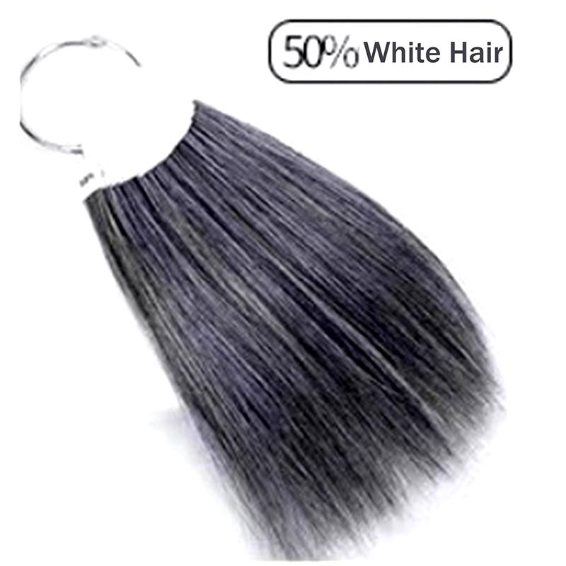 30Pcs 23Cm Real Human Hair Color Rings Swatches For Human Hair Extensions Salon Tools Hair Dyeing Sample Chart Dyeing Practice
