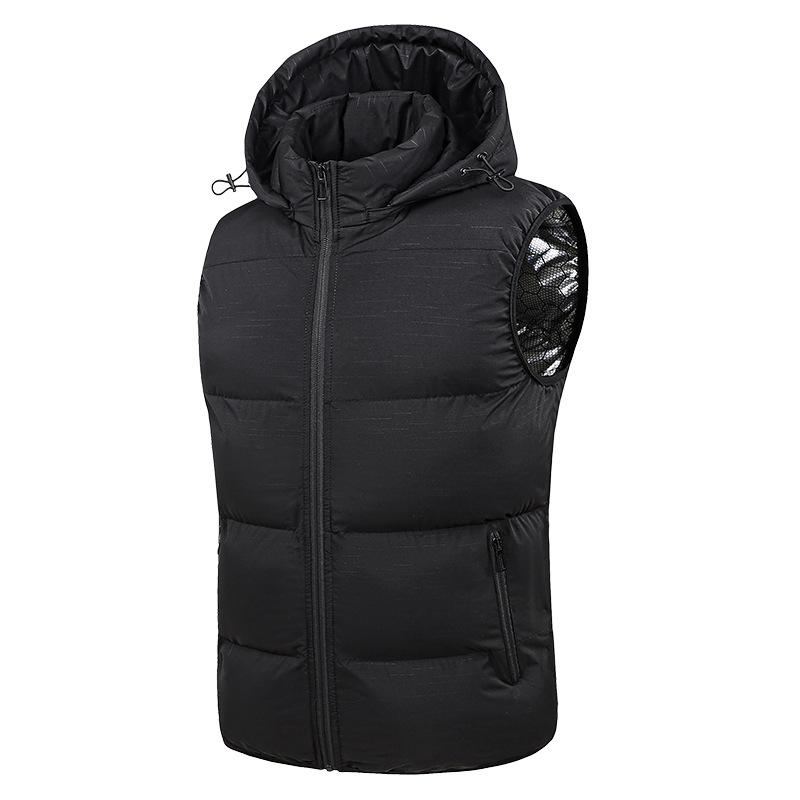 2025 new vest graphene thermal vest waterproof windproof hooded comfortable and simple men's European size