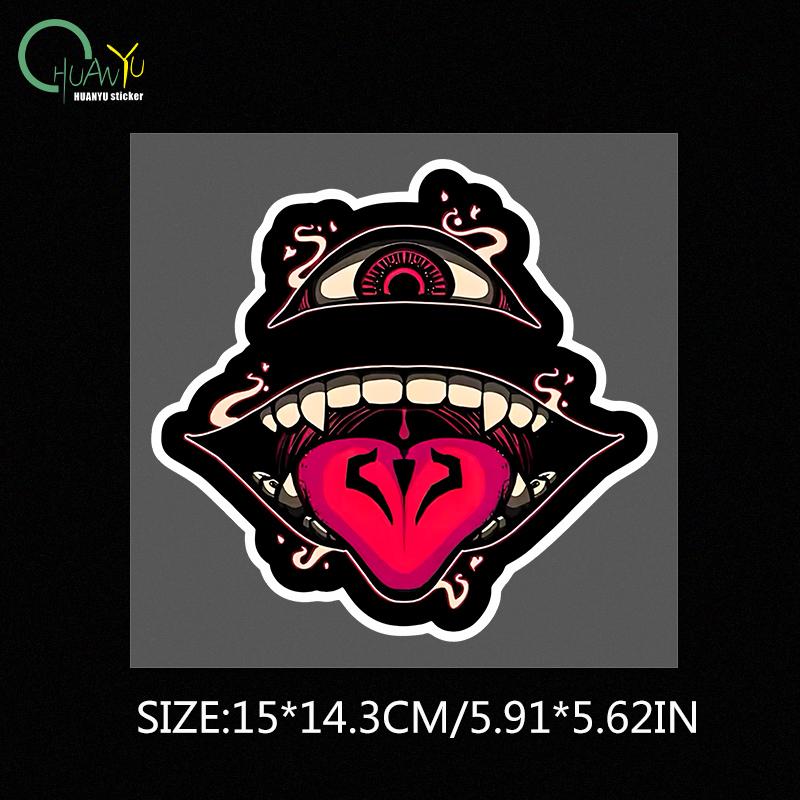 

Personalized creative Sukuna cool design car sticker, personal symbol anime car and motorcycle decoration sticker 15x14.3cm