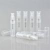 100/200/400pcs 2ML Portable Clear Plastic Spray Bottle Perfume Bottle Atomizer Mini Sample Test Tube Thin PET Vials Wholesale