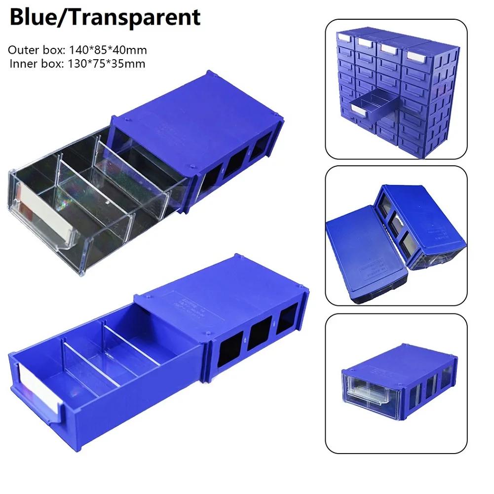 1pcs Stackable Plastic Hardware Parts Storage Boxes Component Screws Tools Box Combined Cabinet Rack Drawer Case Box
