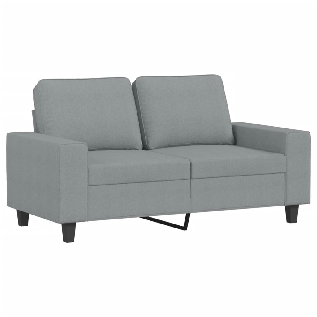 Vidaxl 3-Cz. Living Room Set, Light Grey, Upholstered In Fabric