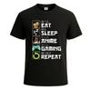 Eat Sleep Anime Gaming Repeat Manga Funny Gamer Mens T Shirt Gift Party Tee Top Unisex T-Shirt