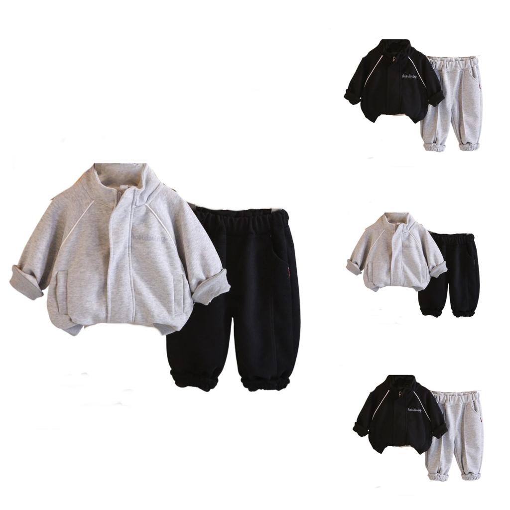 Kids Casual Long-Sleeve Set, Comfortable Daily Wear Outfits