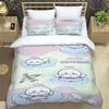 Cartoon Chiikawa Pattern Quilt Cover With Pillowcases 3D Digital Printed Bedding Set Twin Full Queen King Christmas Gift
