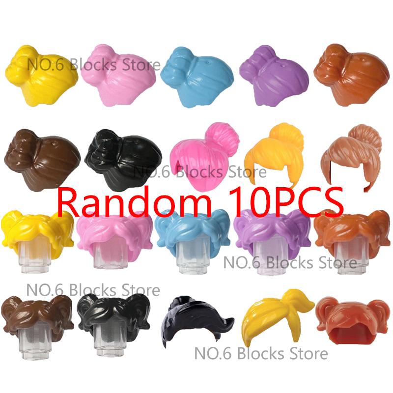 MOC City Small Particles Building Blocks Boys Girls Figures Accessories Curly Hair Beard Set Mini Bricks Toys Gifts For Kids G01