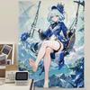 G-Genshin I-Impact F-Furina Anime Tapestry Art Science Fiction Room Home Decor Wall Art Decor