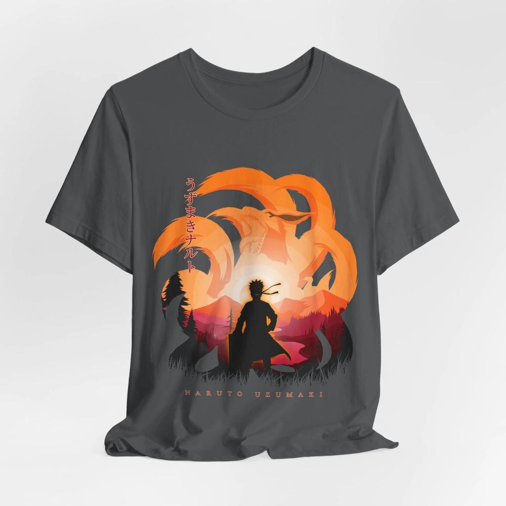 Naruto Uzumaki Print Unisexs and Womens Cotton Tshirts 2026 Summer Cartoon Pattern Loose Casual Shortsleeved Top