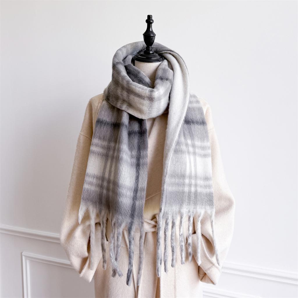 Warmer Schal Damen Schal Luxus Kaschmir Winterdecke Wickeltücher Lässig Karomuster Pashmina Bufanda Reiseponcho Stolen Echarpe