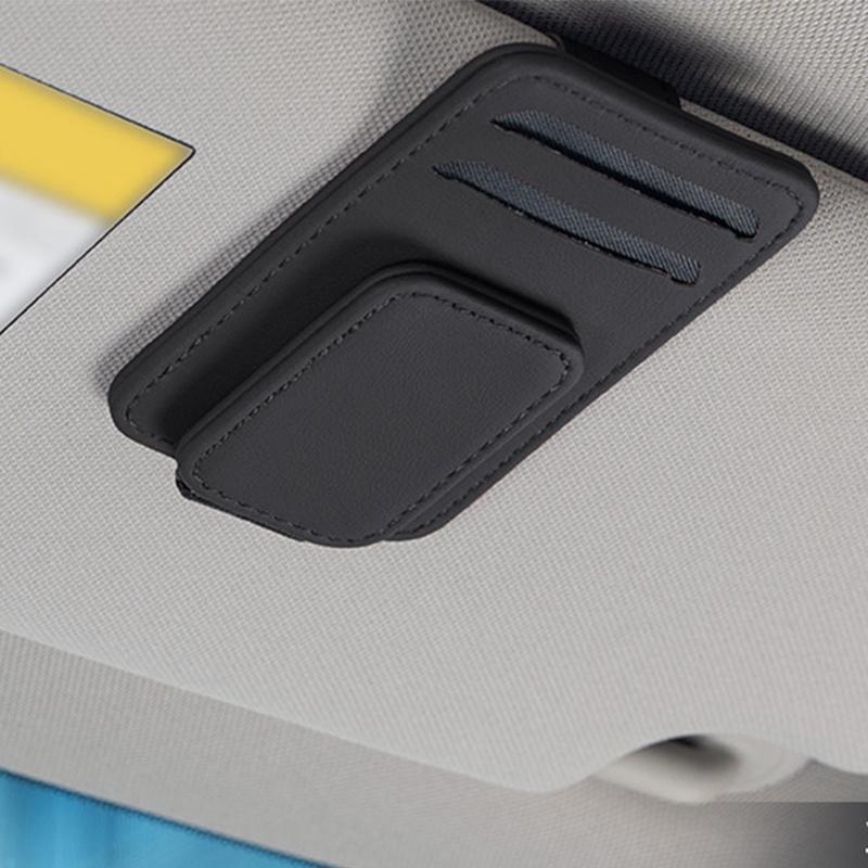 

Car Mounted Multifunctional Glasses Clip, Capable of Storing Fuel Cards, Highway Cards, Sunglasses, and Sunglasses Storage чёрный