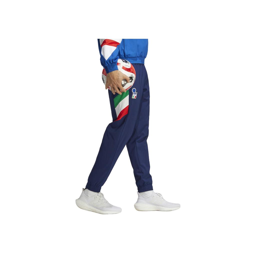 Adidas Włoska Drużyna Piłkarska Spodnie Dresowe Męskie Spodnie Granatowo-Niebieskie HT2184