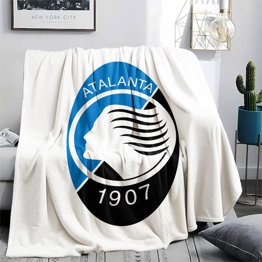 Coperta in Flanella Stampata Atalanta BC, morbido plaid per camera da letto e divano, lavabile, merchandising per tifosi di calcio, ottimo regalo.