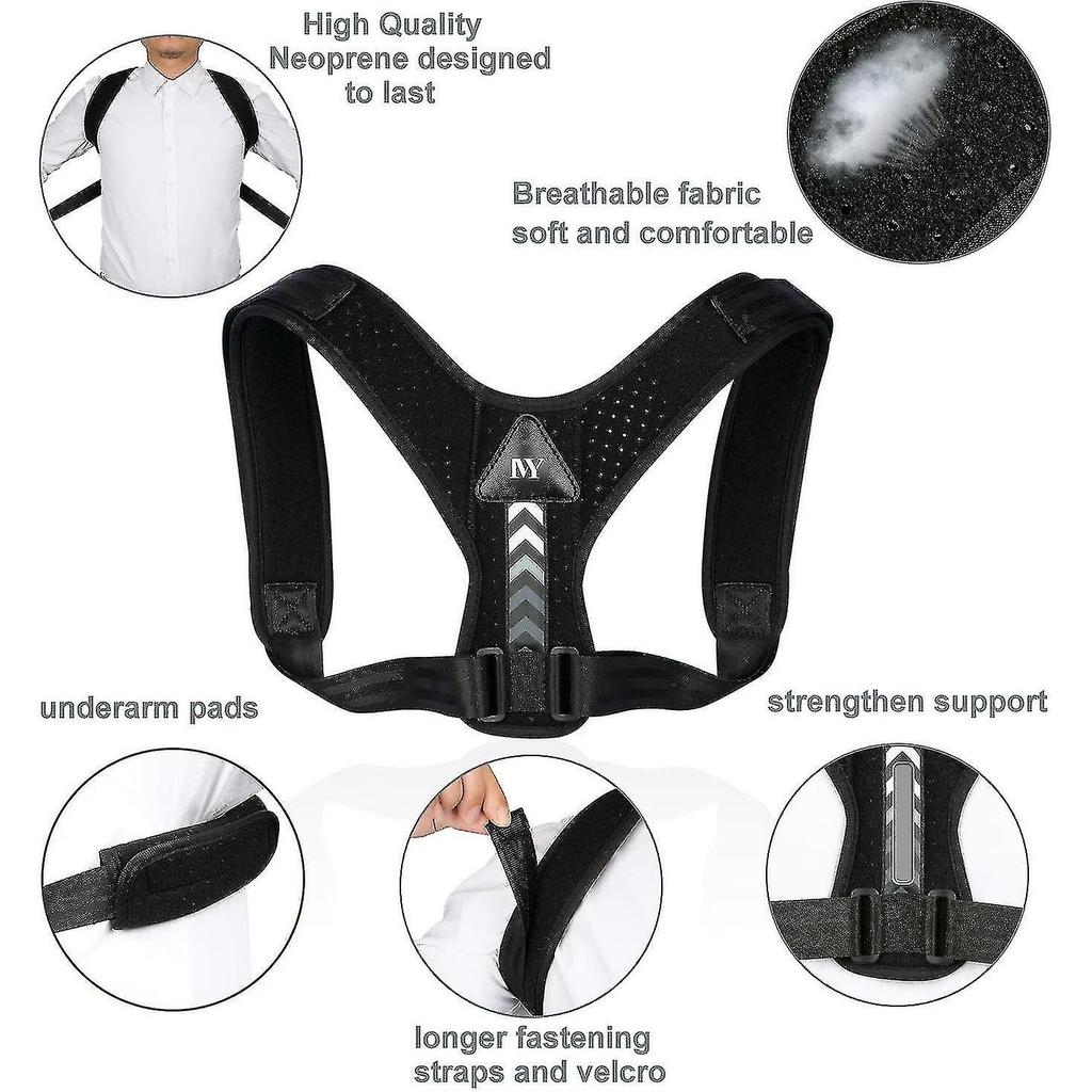 1pcs Posture Corrector Upper Back Brace Neck Shoulder Back Support Pain Relief Belt Braces Spine Straightener