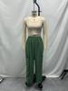 2025 European Autumn/Winter Women's Cotton Linen Wide-Leg Pants with Pockets - Loose & Slimming Design