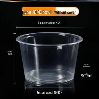 YunDuo Verdickte Einweg-Runde Plastikschüsseln