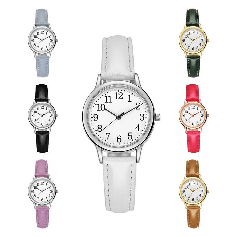 Fashionable Ladies Quartz Watch With Small Dial And Leather Strap Casual Style Waterproof Quartz Movement