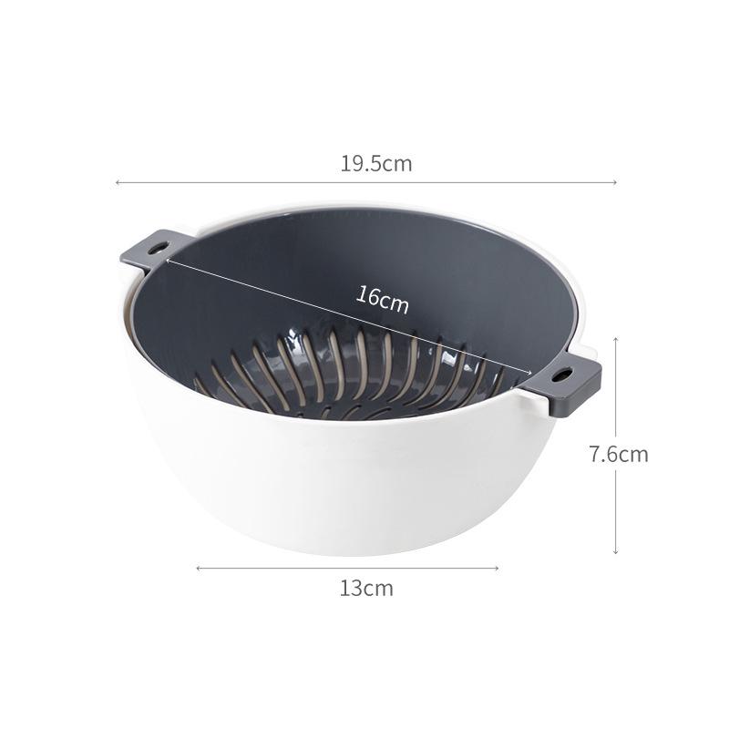 Double-Layer Plastic Drain Basket: Multi-Use Kitchen & Living Room Bowl for Washing Vegetables and Serving Fruit.