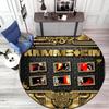 Famous German Rock Heavy Metal Band Rammstein Tile Lindemann Circular Carpet Decoration Anti Slip Home Table and Chair Mat Aisle Door Mat Carpet D15