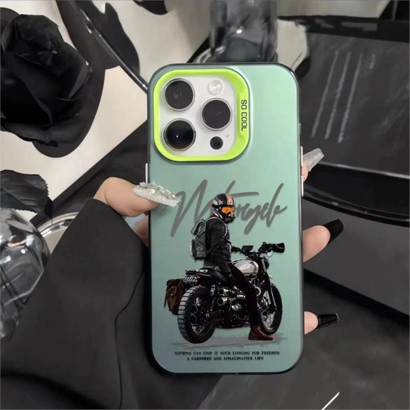 iPhone 15 Pro Max Motorcycle Style Case, Compatible with Apple 14, 13, 11, 12, XR
