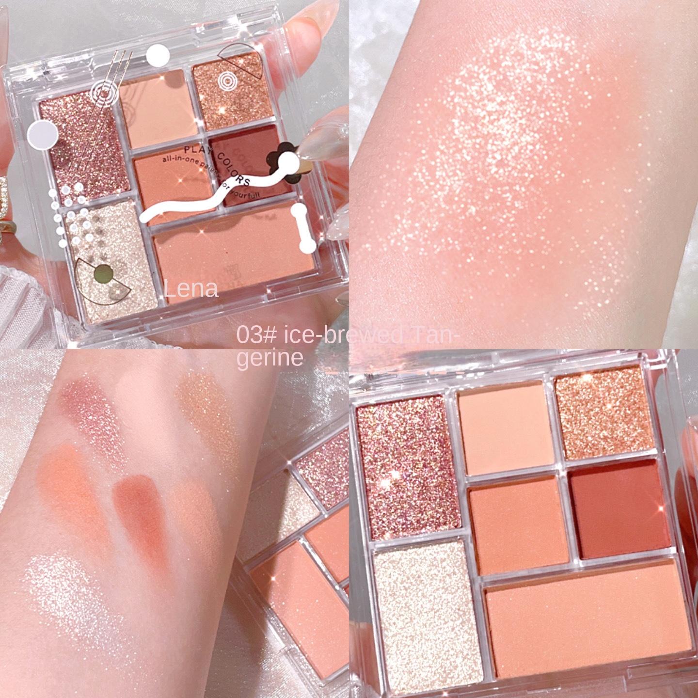 

Прозрачная семицветная палитра теней для век Жемчужно-матовая большая универсальная палитра с фиксацией землистого цвета Палитра с фиксирующими палитрами Палитра теней для век 8g