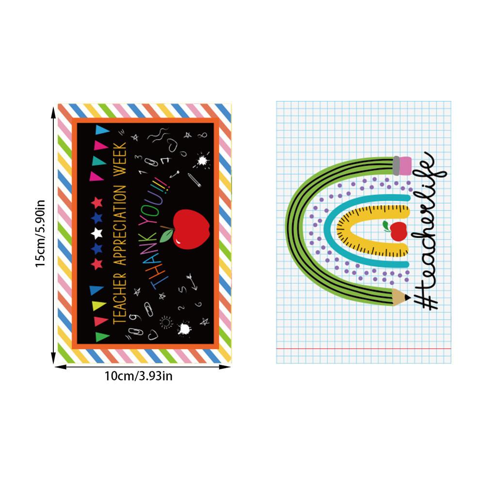 Teacher Theme Celebration Greeting Card Set With Handwritten Envelopes Messages