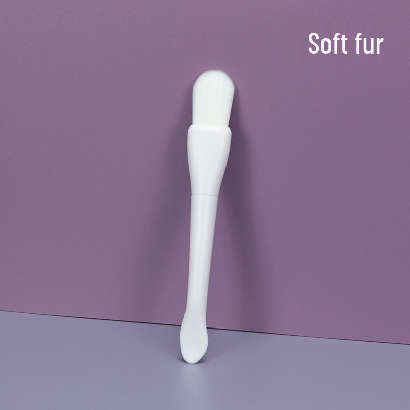 Dual-Headed Silicone Mask Brush & Spoon - Fishtail Design for Facial Application