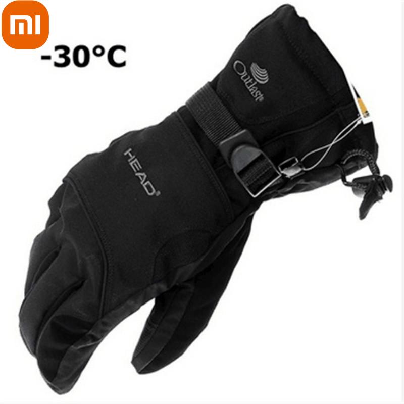 

XiaomiWaterproof Double Gloves Black -30 Degrees Теплые перчатки для верховой езды Сноуборд Мотоциклетные перчатки