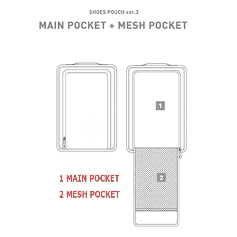 1Pc Waterproof Shoes Storage Bag Travel Clothing Organizer Convenient Zip Lock Sorting Pouch Foldable Underwear Socks Packing