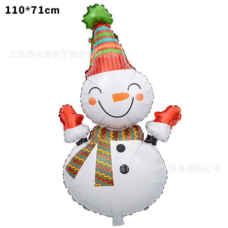 Christmas Balloons Special-Shaped Aluminum Film Balloons Santa Claus Merry Christmas Arrangements Christmas Eve Decorations