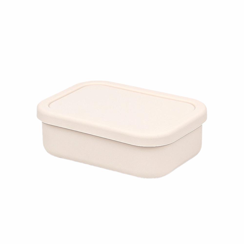 

Food Grade Silicone Lunch Box 300/700/1300/2100ML Food Storage Container Dishwasher Safe Beige 700ML