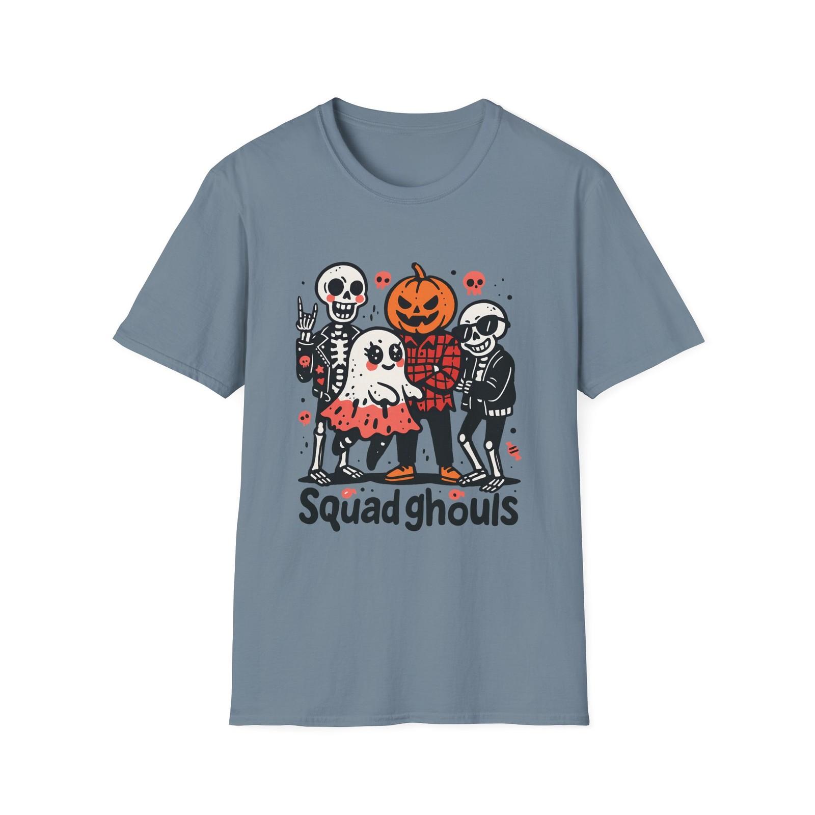 Unisex Softstyle T-Shirt Mens Womens Tees Top Halloween Misfits Skeleton Ghost Pumpkin Funny 4XL
