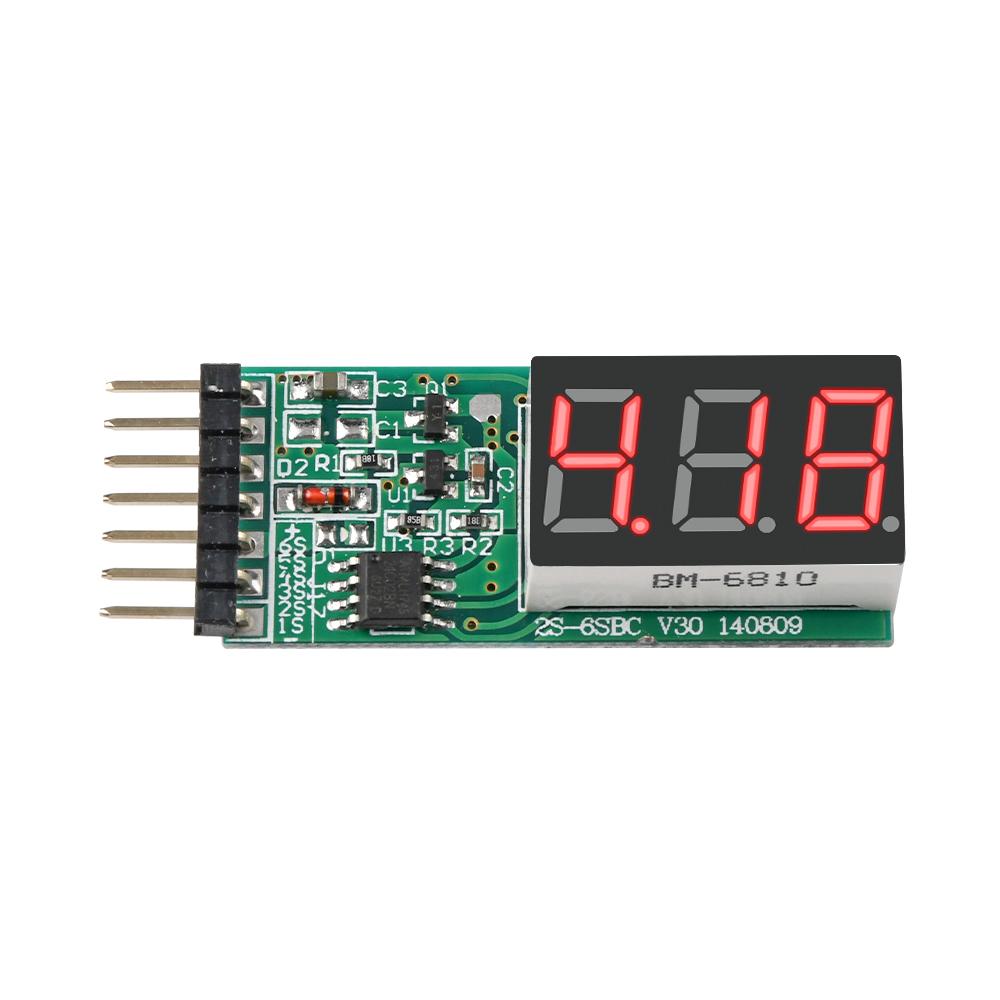 2S-6S  7.4V-22.2V Digital LED Voltage Battery Meter Tester Indicator Battery Power Indicator Display