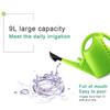 9L Large Capacity Plastic Watering Can Long Spout Thickened Garden Sprinkler for Plants Vegetables Green