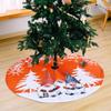 Vibrant Forest Santa Snowflake Christmas Tree Skirt For Festive Holiday Decor