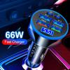 6-Port 66W Fast Charging Car Charger with Digital Display - PD Mobile Charging Head