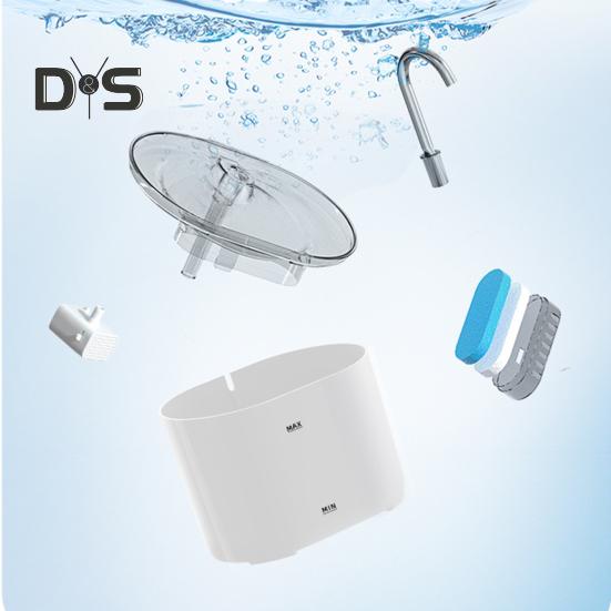 2.2L Cat Water Fountain Quiet Pet Drinking Fountain Automatic Water Dispenser Bowl Pet Waterer Supplies for Indoor Cats Dogs