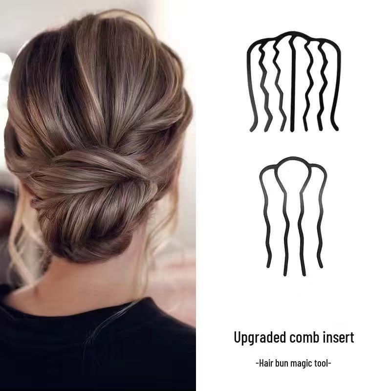 

U-Shaped Hairpin Comb: Four-Tooth Lazy Updo Styler for Women